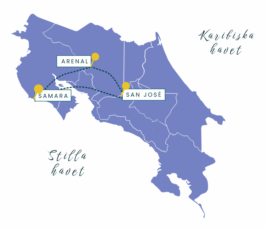 Lyxig rundresa bland molnskog karta